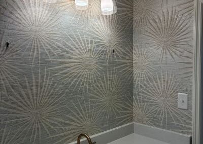 metallic silver on beige Thibaut-T10146